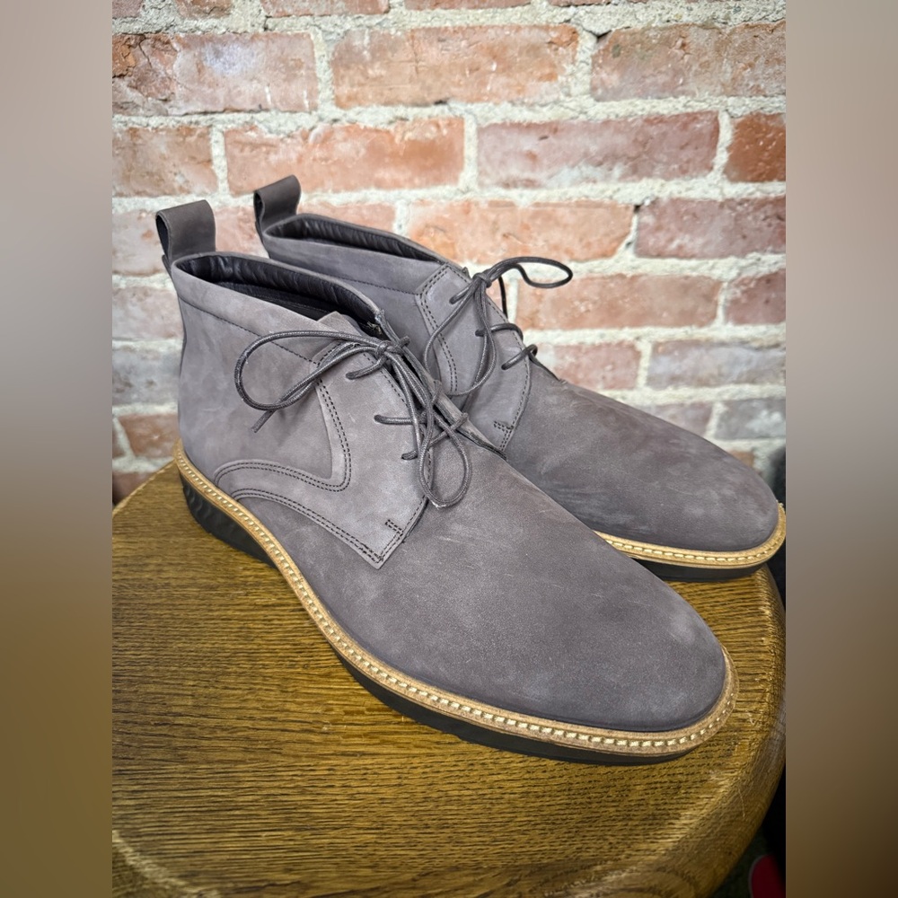 Ecco Men's Brown Suede Phorene Chukka Boots ST.1 - Size 12